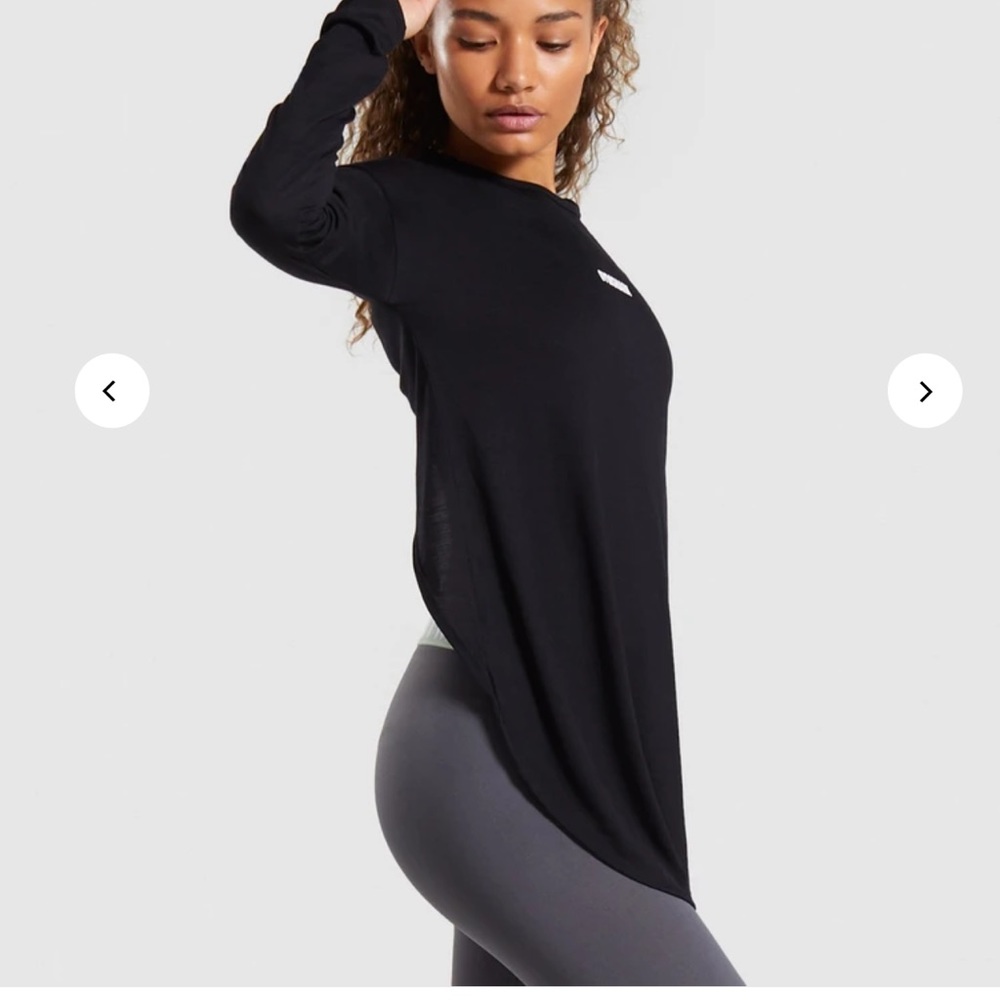 BNWT Gymshark Ark Long Sleeve Top - Black/White